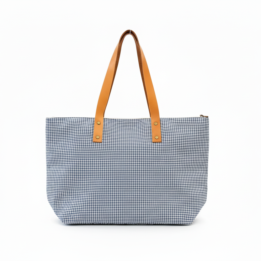 BOLSO LONETA Y PIEL VICHY | AZUL