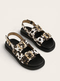 Sandalias Cow Print