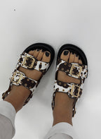 Sandalias Cow Print