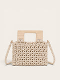 Bolso Macramé Madera