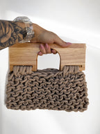 Bolso Macramé Madera