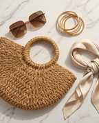Bolso Cesta Brillo Gold