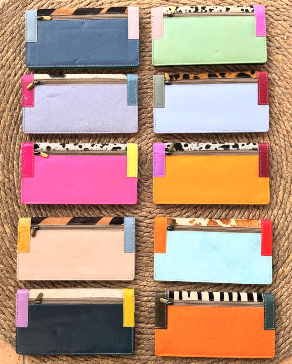 CARTERA PIEL Y PELO