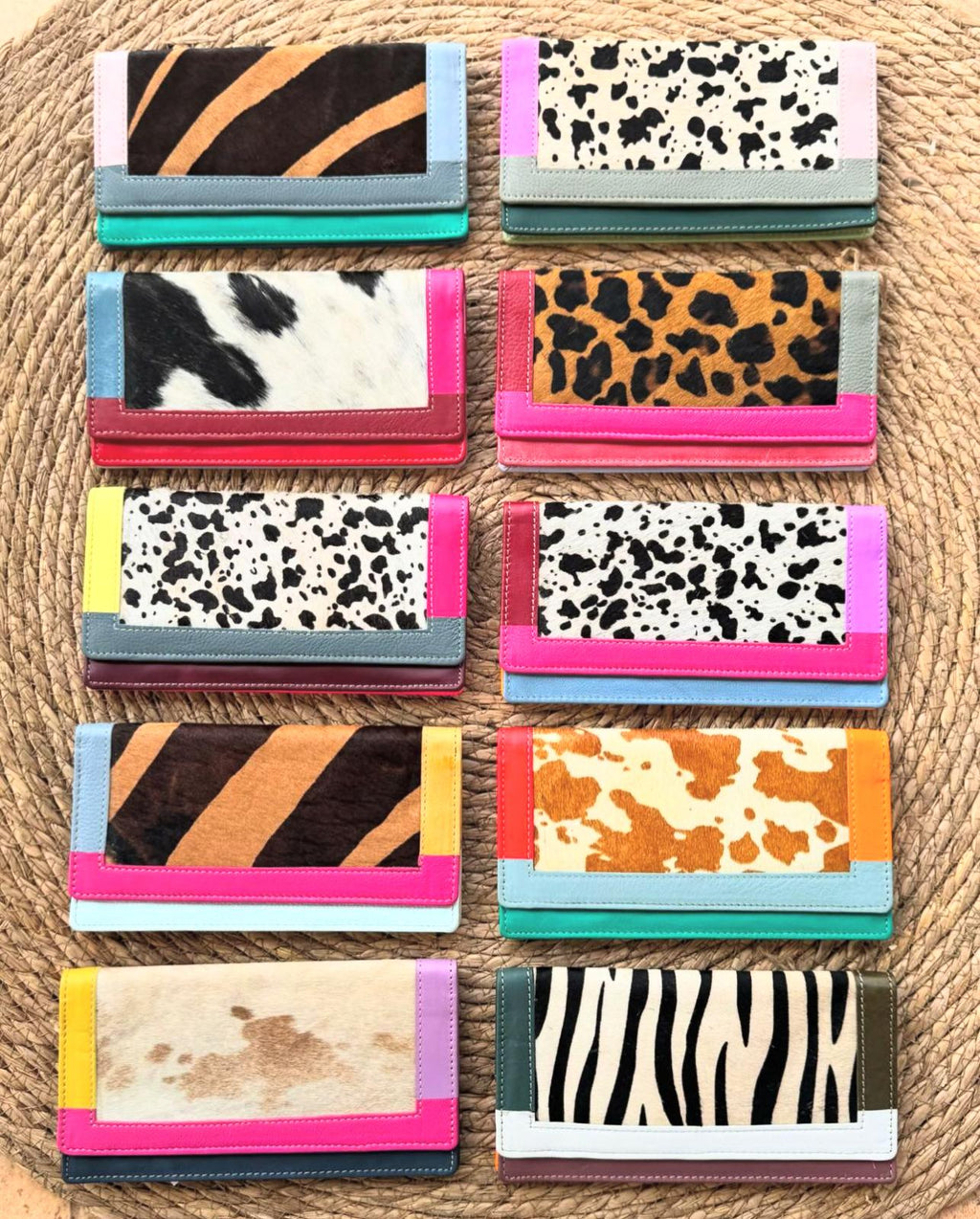 CARTERA PIEL Y PELO