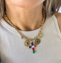COLLAR CHARMS CRUZ CRISTAL